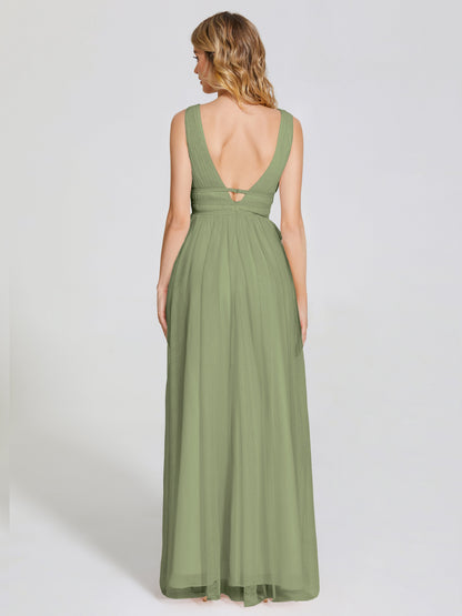 Elliana Straps Tulle Empire Waist Bridesmaid Dress