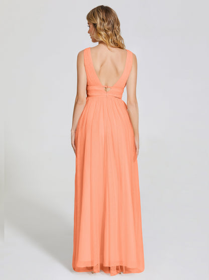 Elliana Straps Tulle Empire Waist Bridesmaid Dress