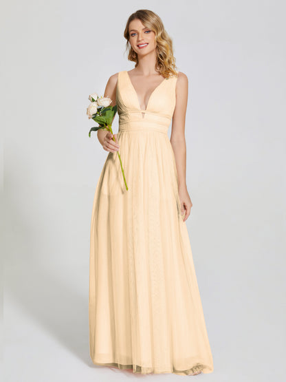 Elliana Straps Tulle Empire Waist Bridesmaid Dress