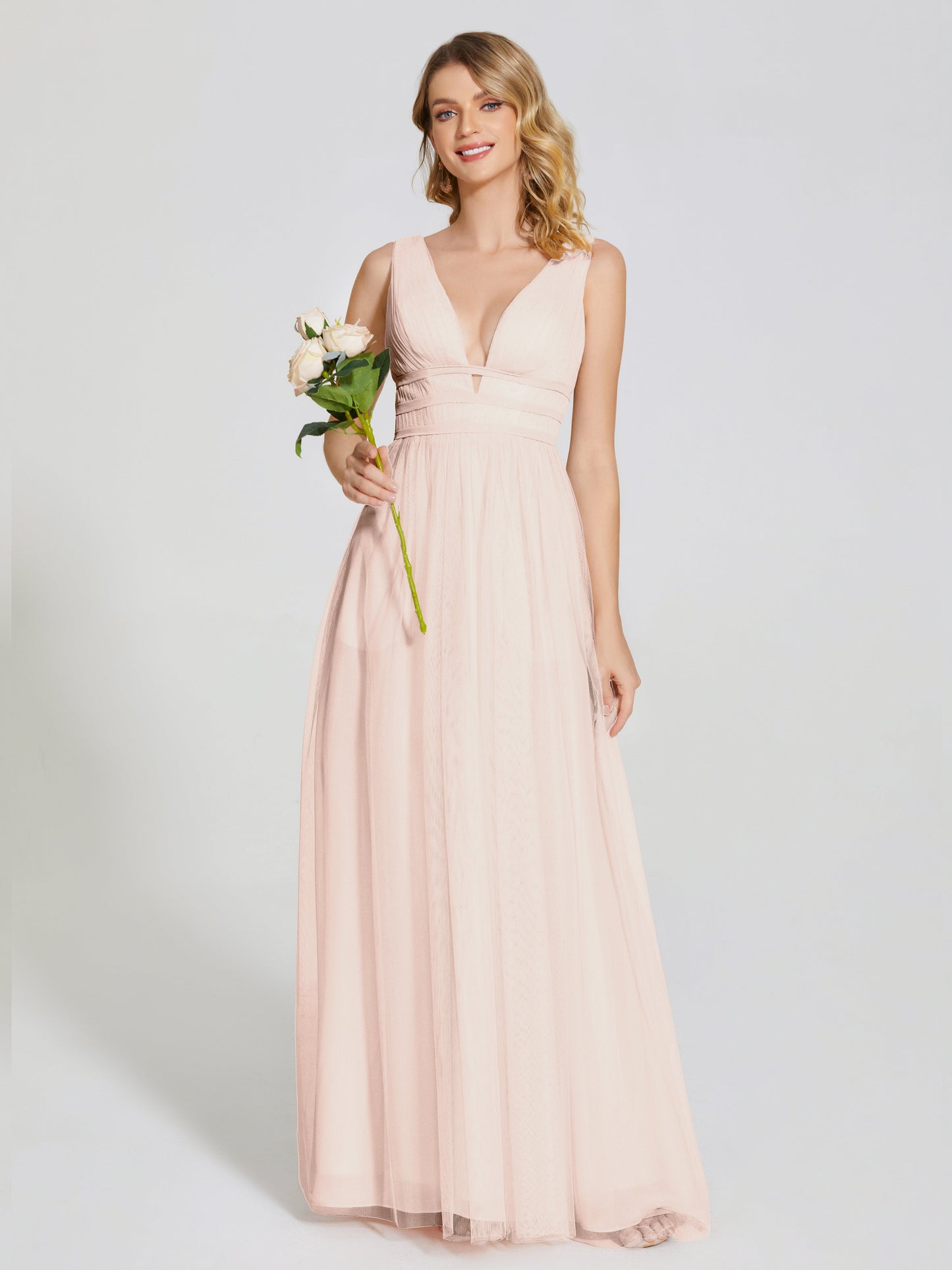 Elliana Straps Tulle Empire Waist Bridesmaid Dress