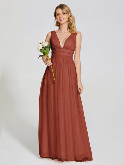 Elliana Straps Tulle Empire Waist Bridesmaid Dress