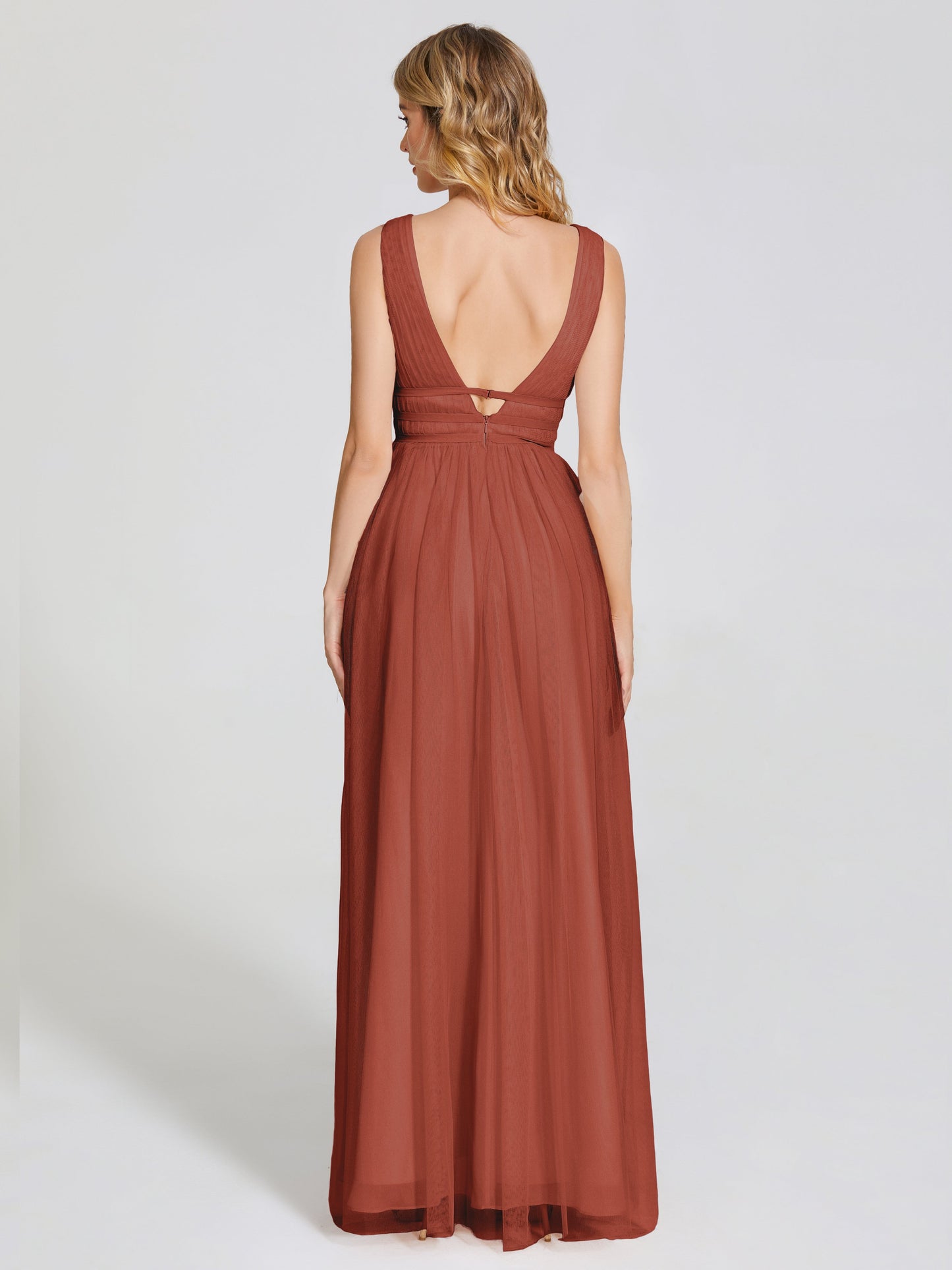 Elliana Straps Tulle Empire Waist Bridesmaid Dress