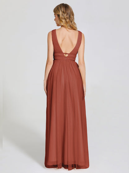 Elliana Straps Tulle Empire Waist Bridesmaid Dress