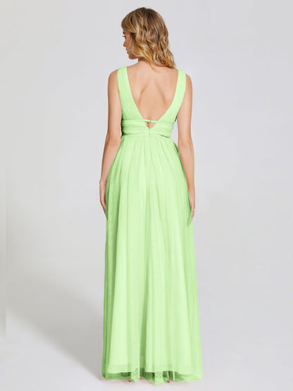 Elliana Straps Tulle Empire Waist Bridesmaid Dress