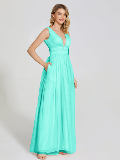 Elliana Straps Tulle Empire Waist Bridesmaid Dress