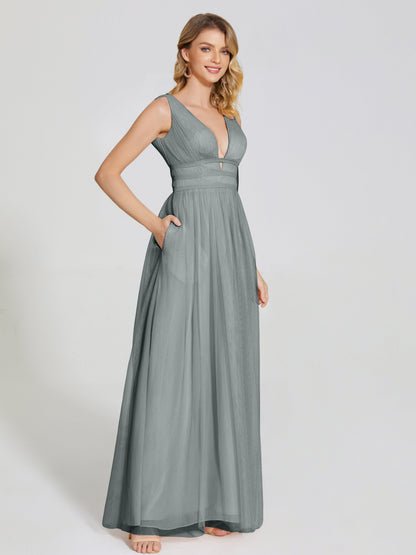 Elliana Straps Tulle Empire Waist Bridesmaid Dress