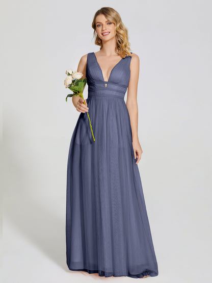 Elliana Straps Tulle Empire Waist Bridesmaid Dress