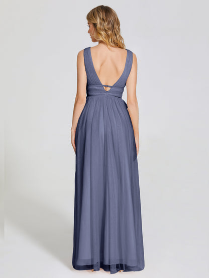 Elliana Straps Tulle Empire Waist Bridesmaid Dress