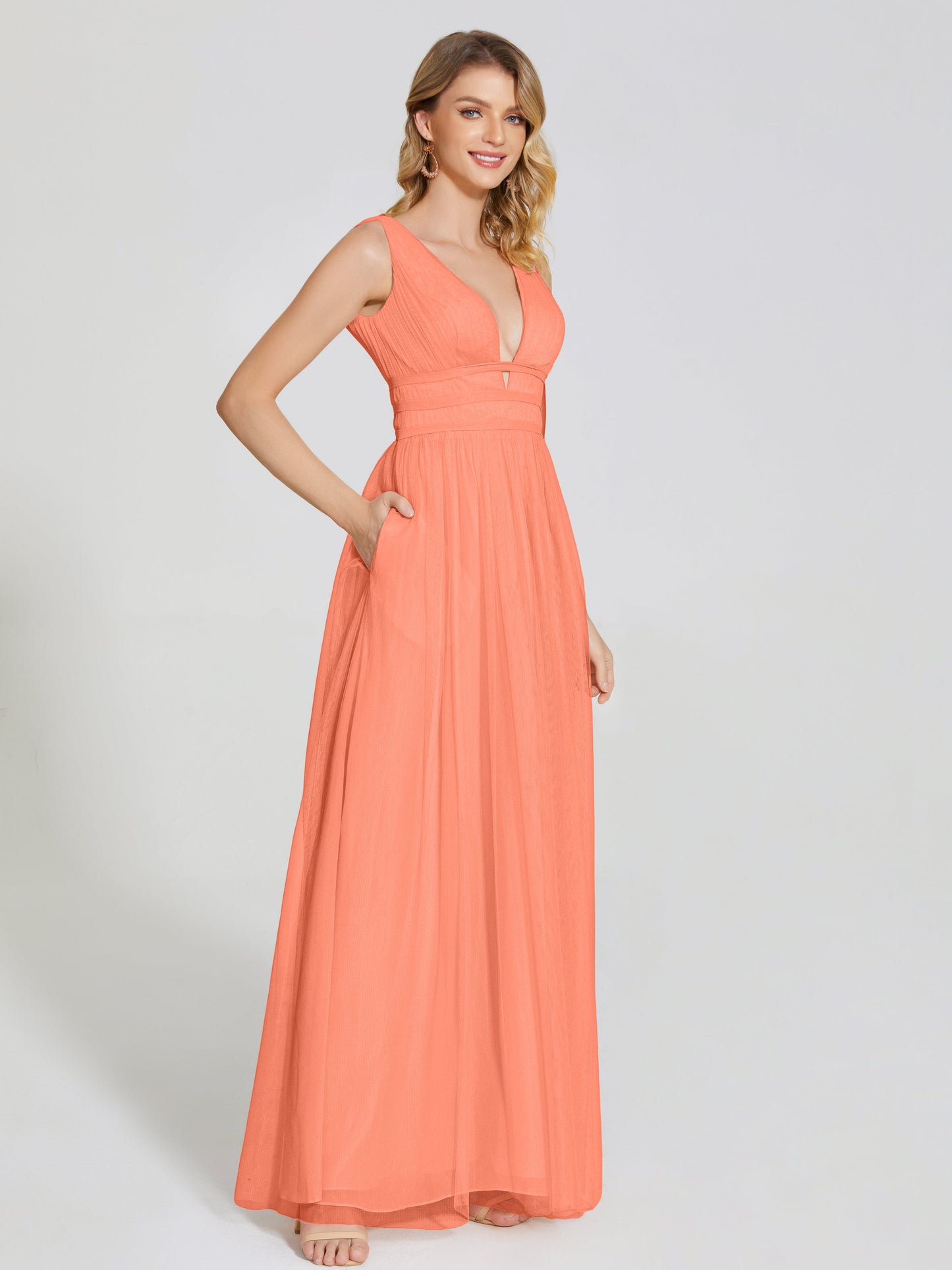 Elliana Straps Tulle Empire Waist Bridesmaid Dress