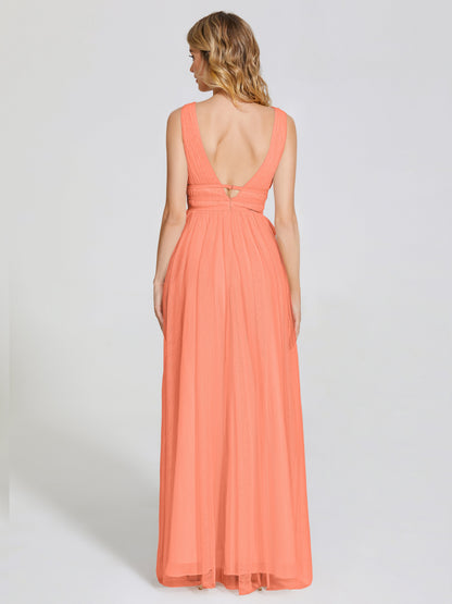 Elliana Straps Tulle Empire Waist Bridesmaid Dress