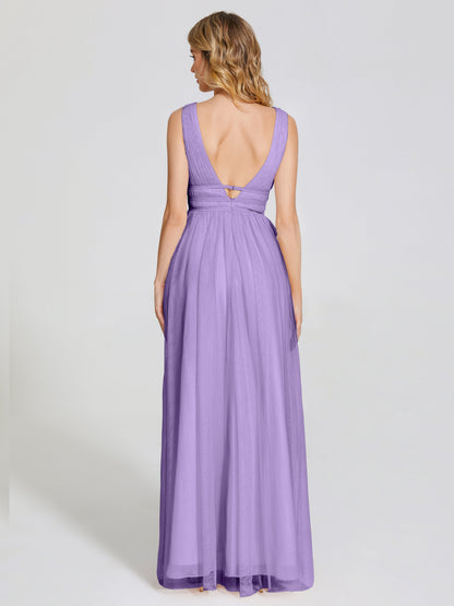 Elliana Straps Tulle Empire Waist Bridesmaid Dress