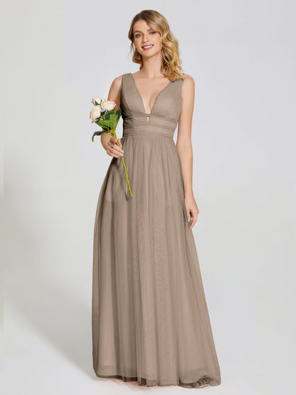 Elliana Straps Tulle Empire Waist Bridesmaid Dress