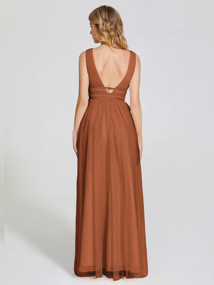 Elliana Straps Tulle Empire Waist Bridesmaid Dress
