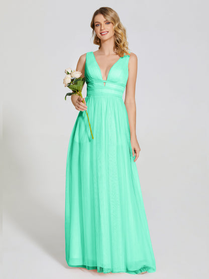 Elliana Straps Tulle Empire Waist Bridesmaid Dress