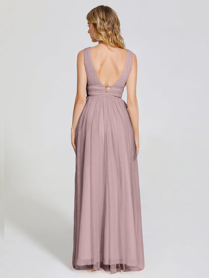 Elliana Straps Tulle Empire Waist Bridesmaid Dress