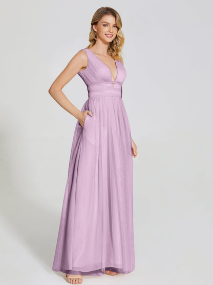 Elliana Straps Tulle Empire Waist Bridesmaid Dress