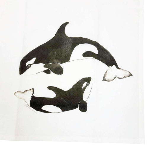 Tea Towel - Orcas by Chavah's Garden