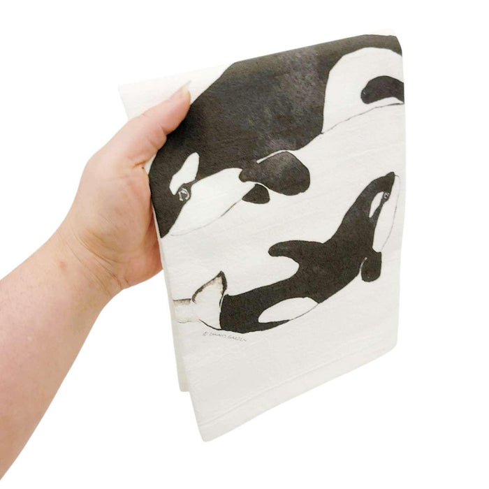 Tea Towel - Orcas by Chavah's Garden