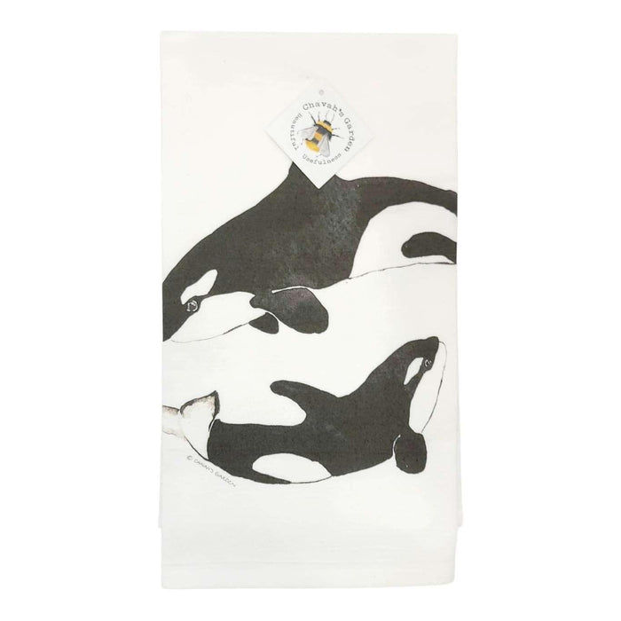 Tea Towel - Orcas by Chavah's Garden