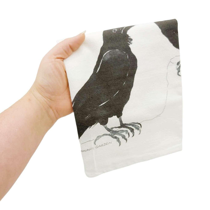 Tea Towel - Ravens by Chavah's Garden