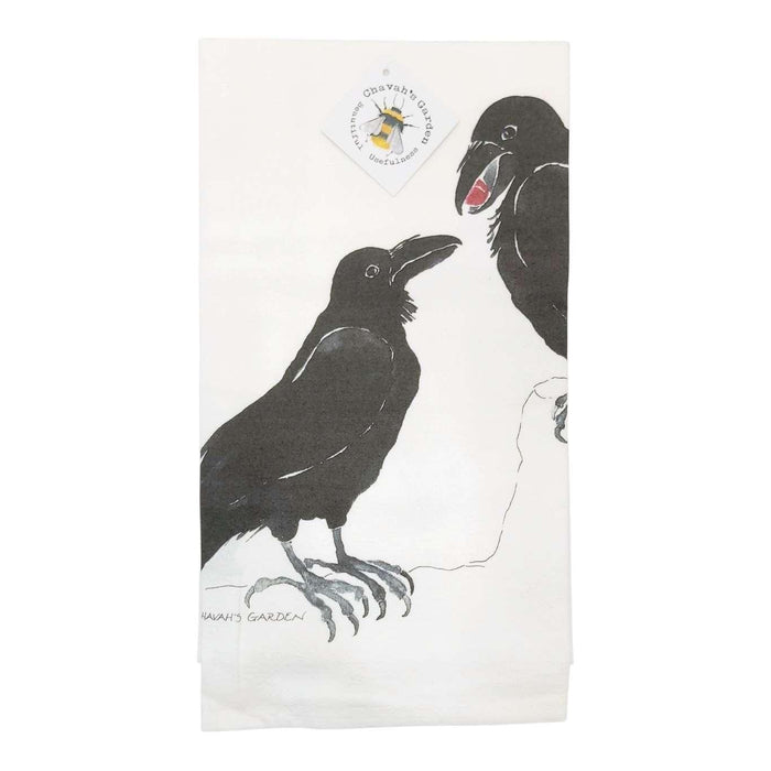 Tea Towel - Ravens by Chavah's Garden