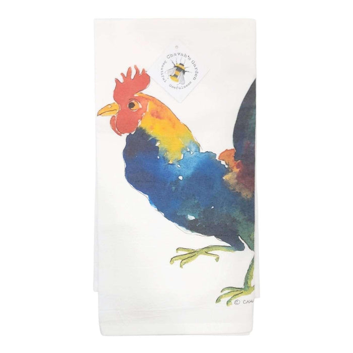Tea Towel - Rooster by Chavah's Garden
