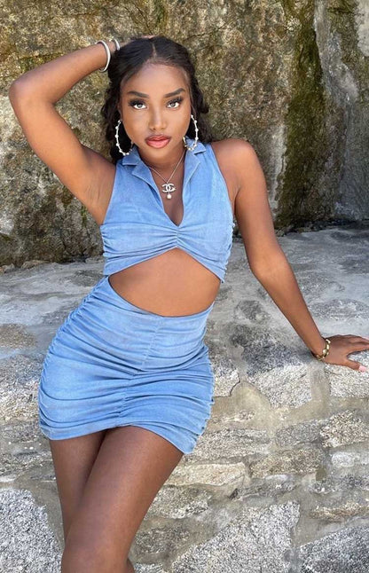 Valmont Mini Dress Blue