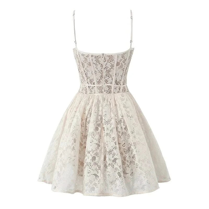 White lace Mini Dress